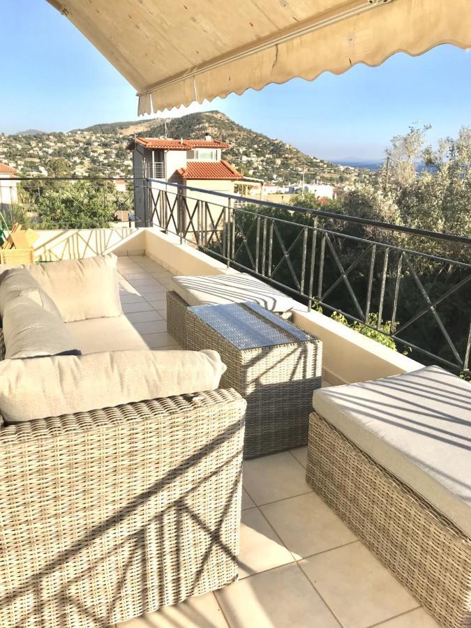 Beautiful Maisonette With A View To The Mountains And The Sea Agia Marina  외부 사진